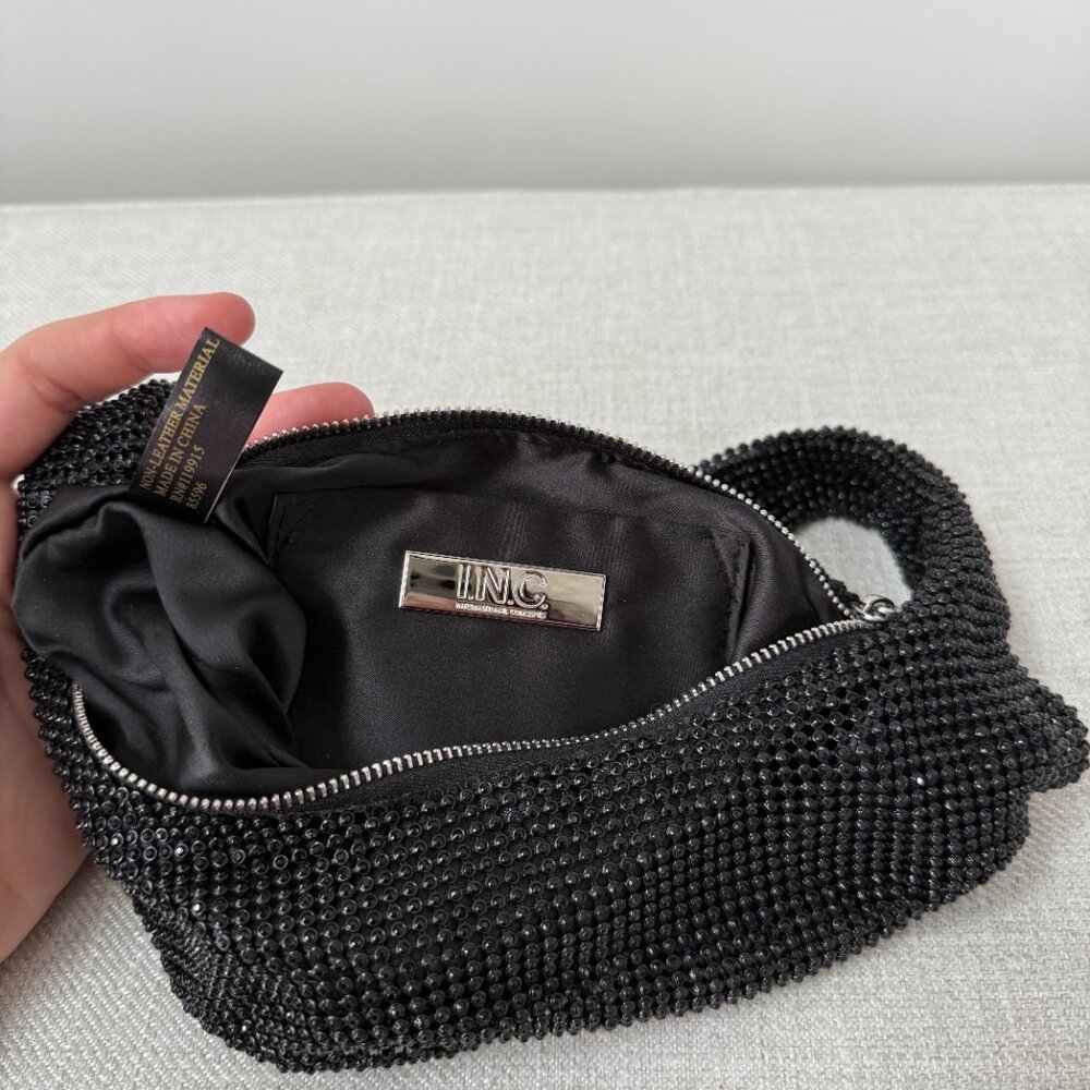 INC Black Bedazzled Purse - Picture 3 of 3